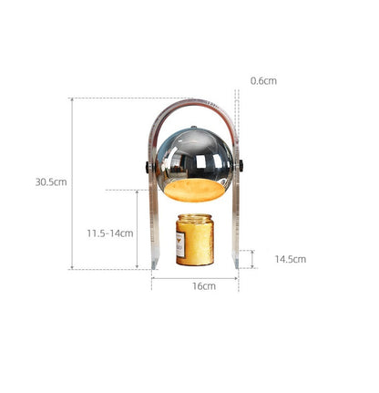 Lampe de table en acrylique, verre de chevet de chambre à coucher, gradation, synchronisation, cire fondue