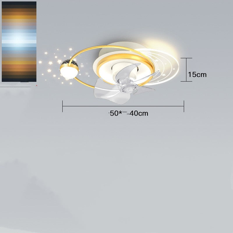 Luz superior del ventilador de proyección de la sala de estar del dormitorio simple moderno