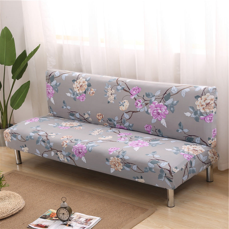 No armrest folding sofa bed cover