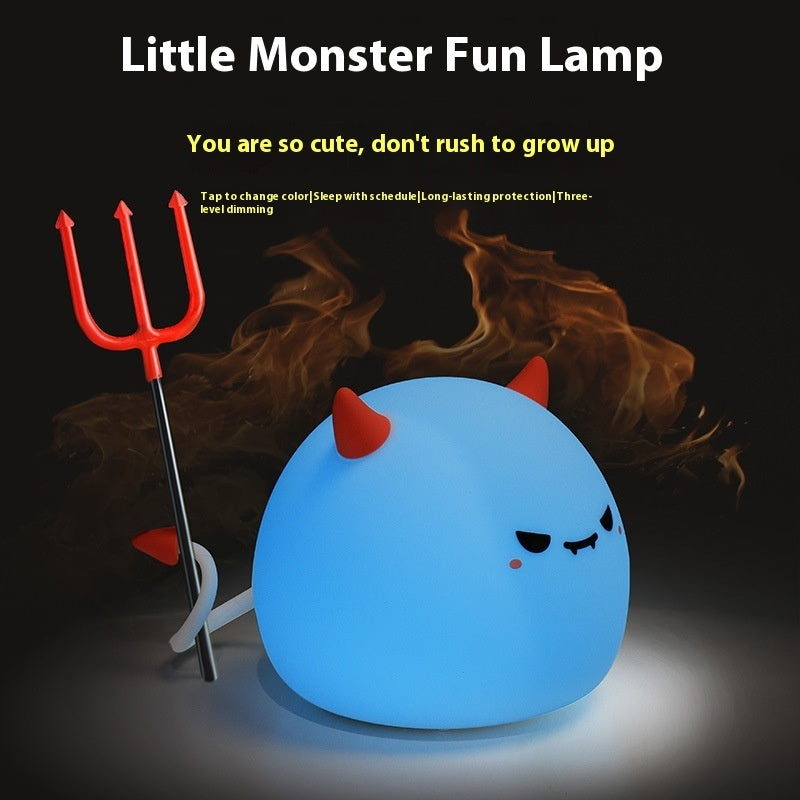 Lampe de nuit monstre petite rechargeable en silicone pour ambiance Halloween