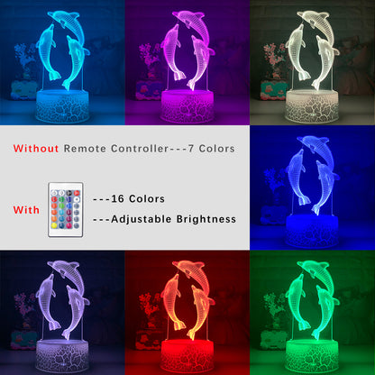 Remote Touch Control 3D LED Night Light