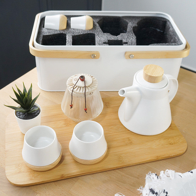 Home Fashion Simple Ceramic Travel Tea Set