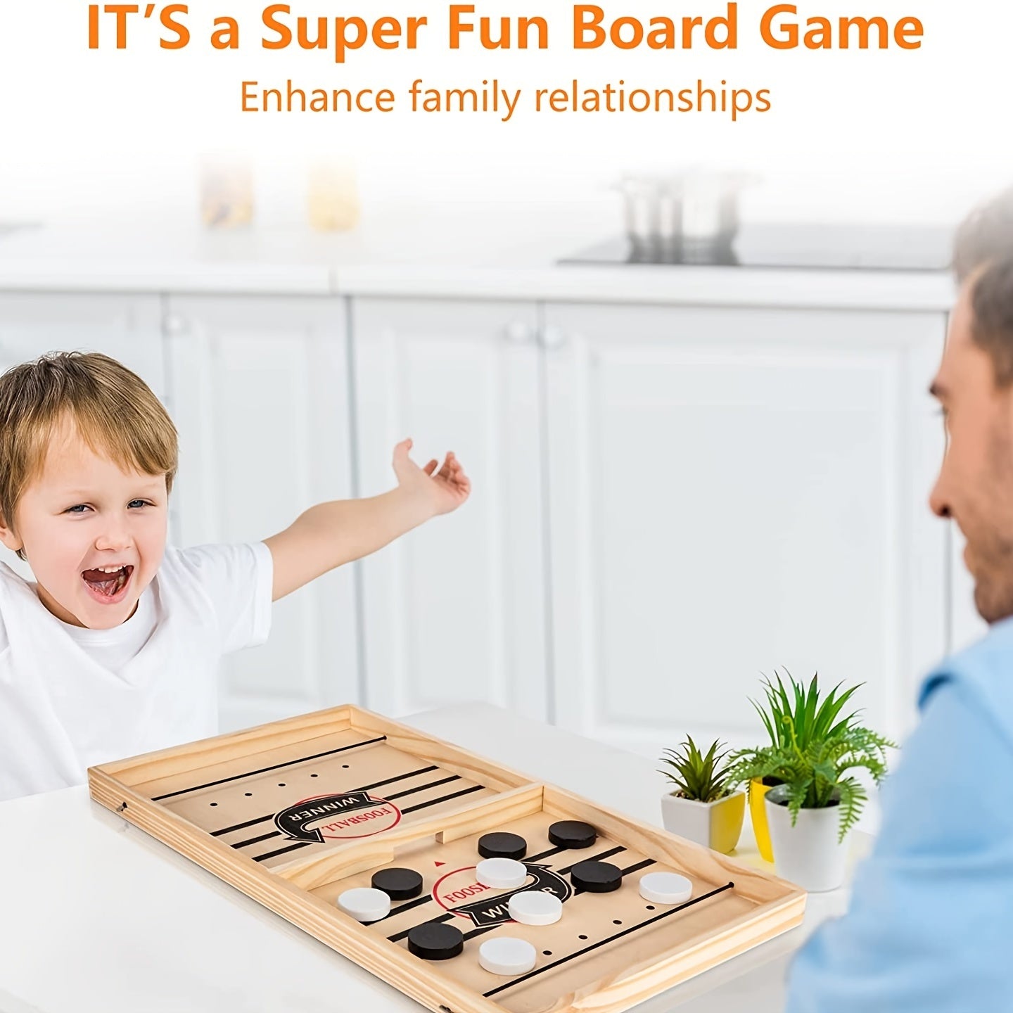 Jeu de rondelle de fronde rapide, jeu de hockey en bois, table de super baby-foot, jeu de fronde gagnant d'interaction parent-enfant de combat de bureau, jouets de jeu familial pour adultes et enfants