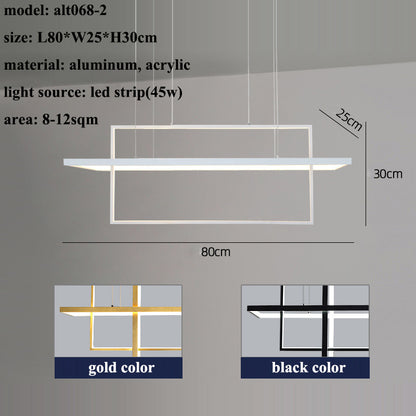 Nouveau Lustre géométrique d'art créatif