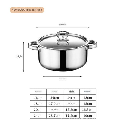 Batterie de cuisine en acier inoxydable, ustensiles de cuisine épais