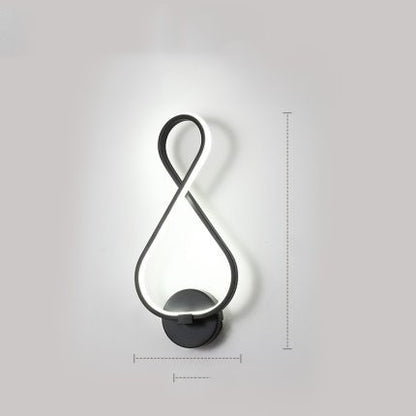 Lampe murale led nordique minimaliste, lampe de chevet pour chambre à coucher