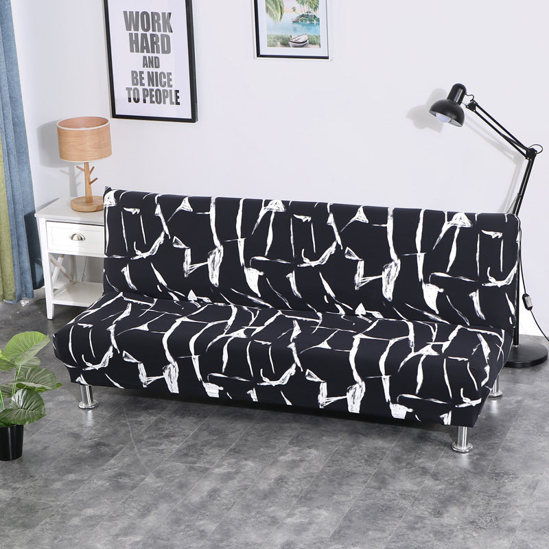 No armrest folding sofa bed cover