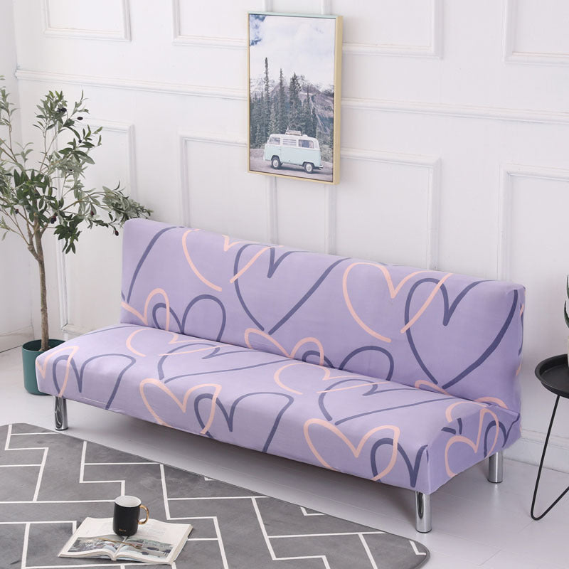 No armrest folding sofa bed cover