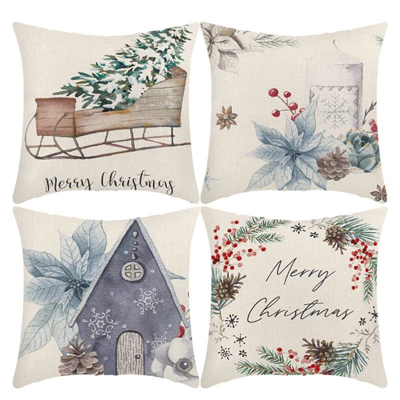 Home Decoration Printing Christmas Pillow Cover