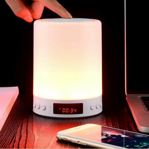 Veilleuse sans fil Bluetooth haut-parleur couleur changeante lampe de bureau à commande tactile