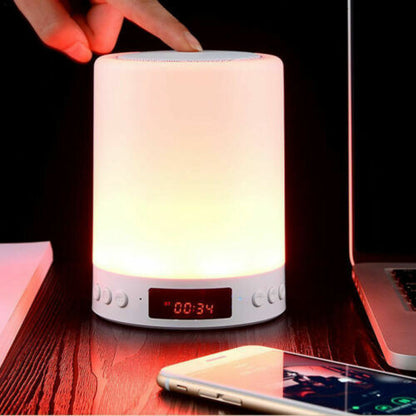 Luz nocturna inalámbrica Altavoz Bluetooth Lámpara de escritorio con control táctil que cambia de color