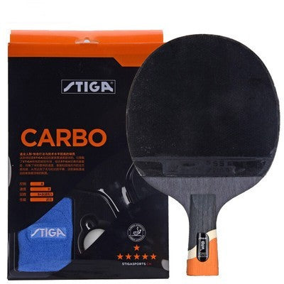 Raquetas de tenis de mesa Raqueta de tenis de mesa profesional de un solo tiro 6 estrellas seis carbono mango largo agarre Shakehand mango corto recto