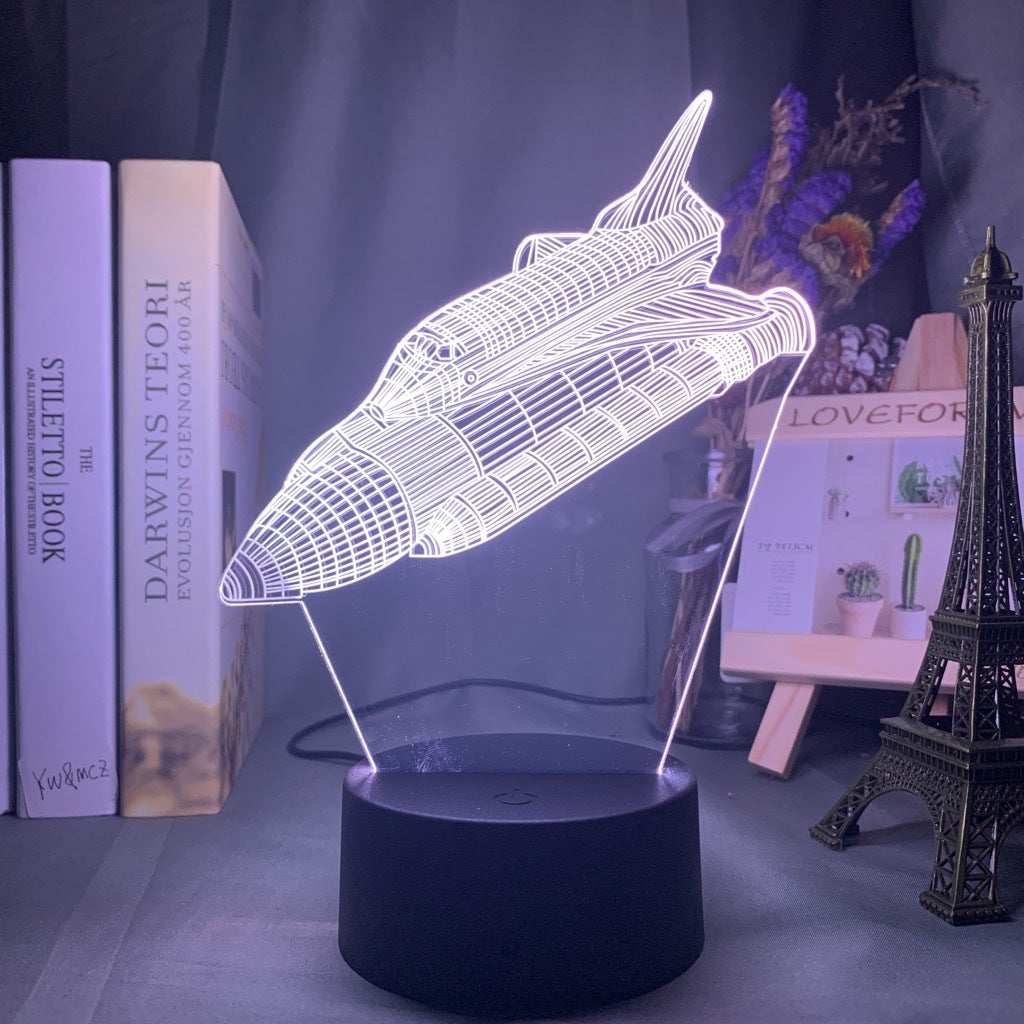 Lámpara 3d personalizada, holograma de avión, luz nocturna para bebé, luz nocturna personalizada con nombre, decoración para dormitorio infantil, luz de noche Led 3d