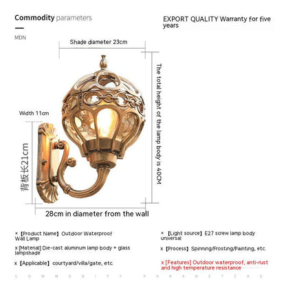 Lampe murale étanche pour balcon, cour, salon, chambre à coucher, escaliers, couloir, allée