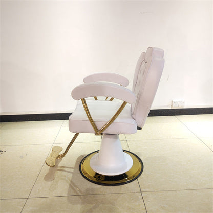 Chaise élévatrice en acier inoxydable pour salon de coiffure