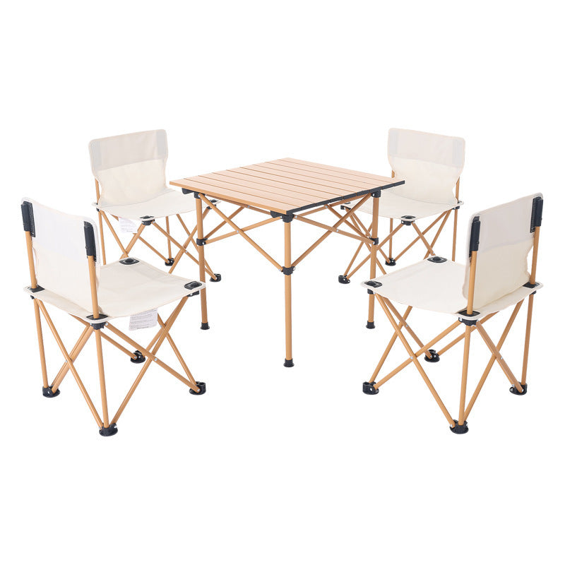 Outdoor Picnic Barbecue Folding Table And Chair Set