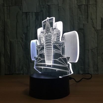 Luz 3D creativa colorida carga táctil LED luz visual regalo atmósfera lámpara de mesa carreras