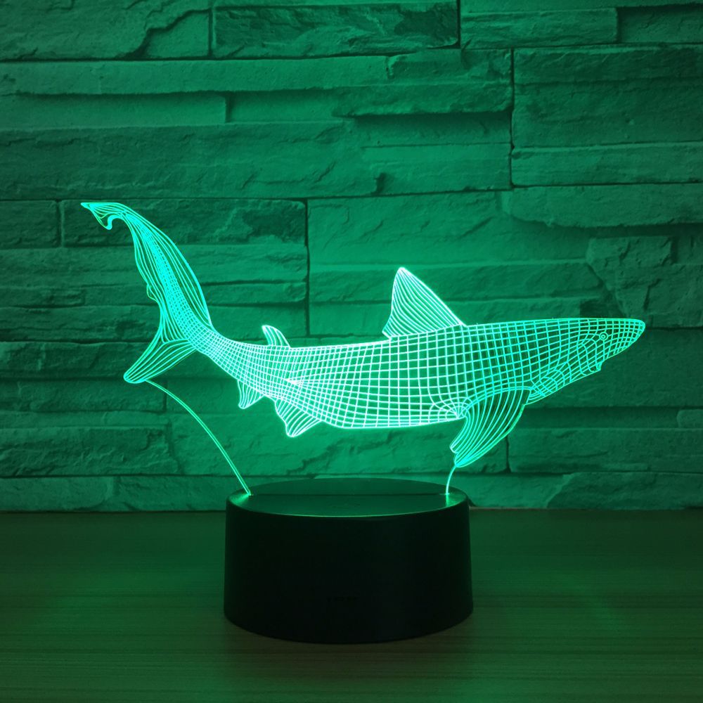 Lampe poisson LED tactile colorée