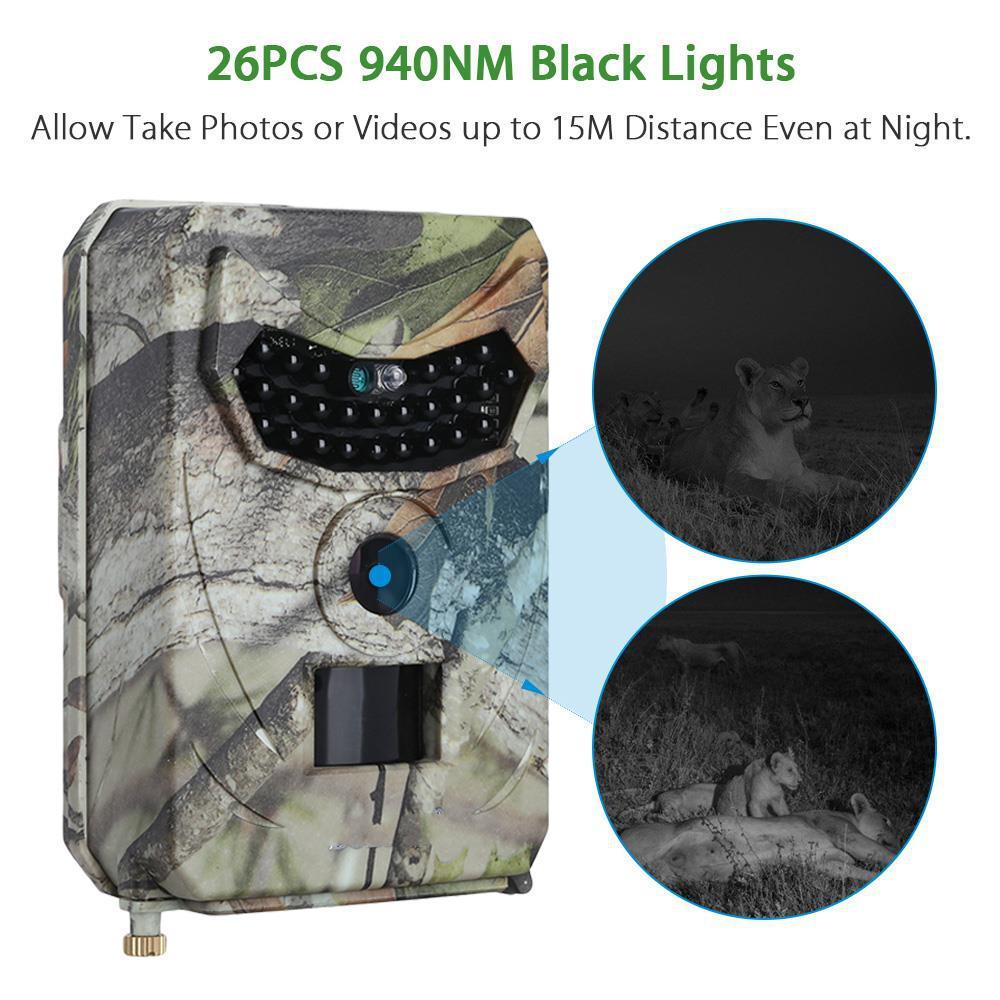 1080P Trail Camera Hunting Game Camera Outdoor Wildlife Scouting Camera PIR Sensor Infrared Night Vision