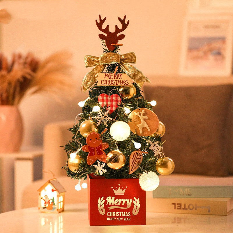 Adornos de decoración para el hogar con árbol de Navidad pequeño de escritorio