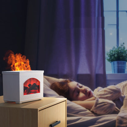 Humidificateur à effet de lumière de flamme simulée pour un usage domestique