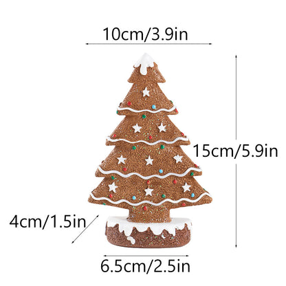 Décorations de scène de Noël en forme d'arbre à gâteau au gingembre