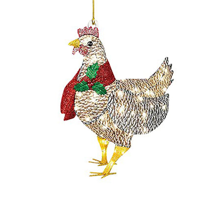 European And American Scarf Chicken Christmas Decorations