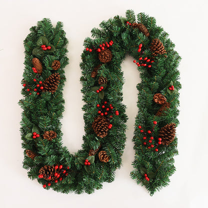 2.7 M Rattan Encryption With Pine Cones Christmas Decorations