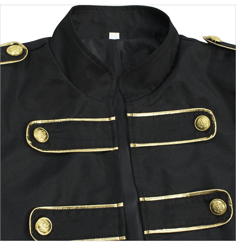 Men's Halloween Embroidered Jacket Stage Clothes