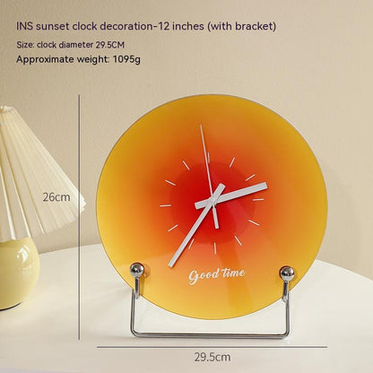 Luz de lujo escritorio reloj mesa sala de estar