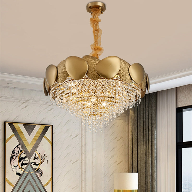 Stainless Steel Living Room Ceiling Crystal Chandelier