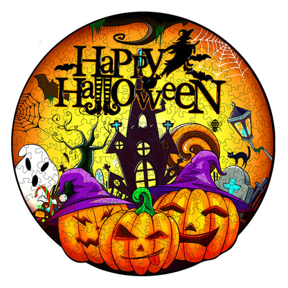 Irregular Shaped Halloween Party Wooden Puzzle Wooden Halloween Holiday Puzzle