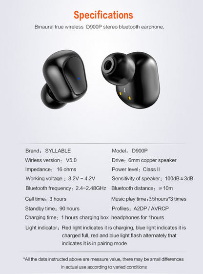 5.0 Binaural Real Wireless Mini Stealth Air Estéreo separado TWS Auriculares deportivos In-Ear Bluetooth 5.0