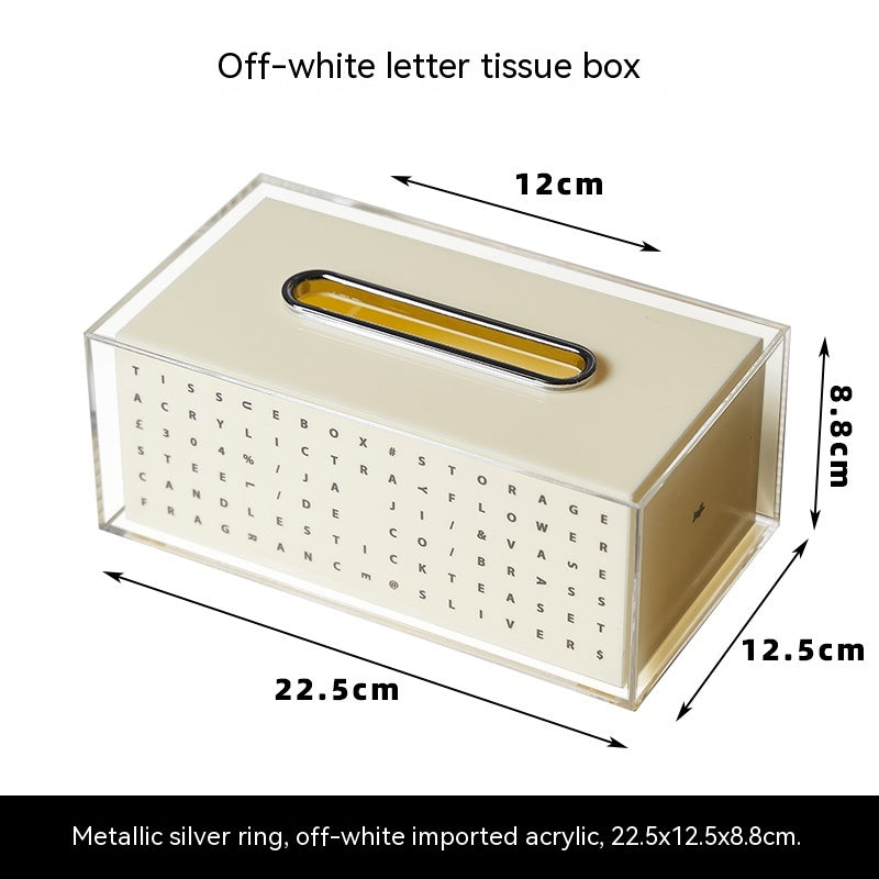 Caja de pañuelos creativa acrílica extremadamente minimalista