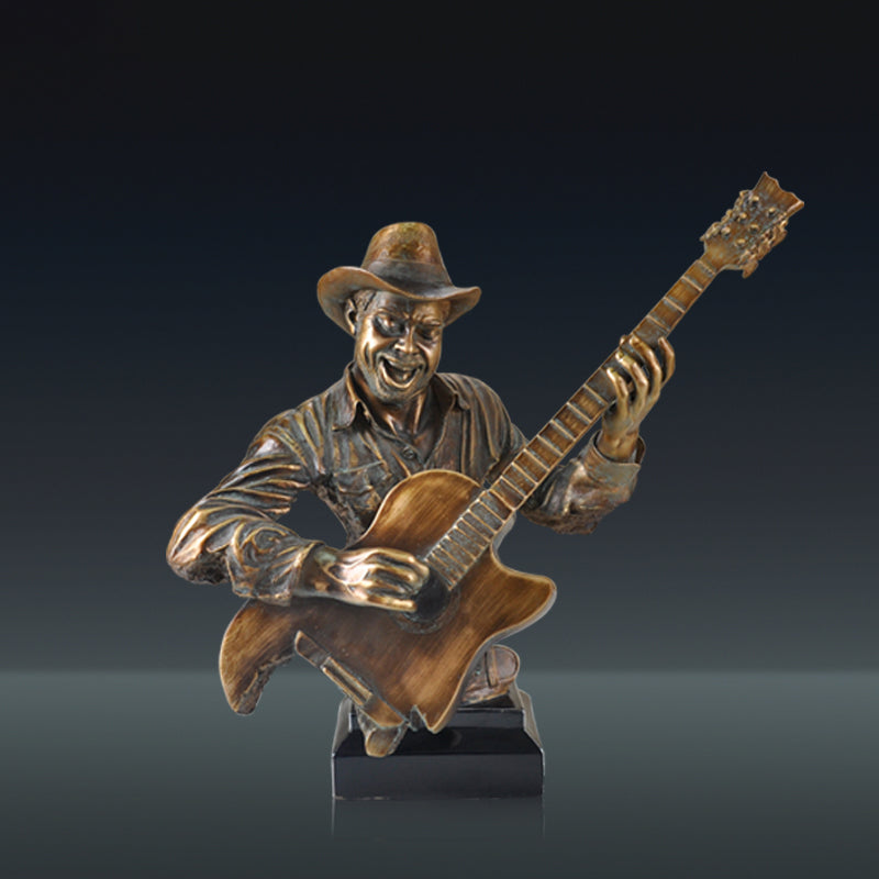 Music  Statue Resin Cold Cast Copper Artwork