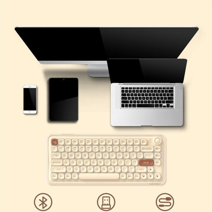 Office Fashion Tri-mode Wireless Bluetooth Mechanical Keyboard