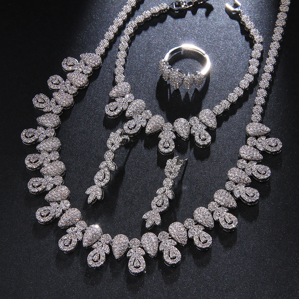 Fashion Zircon Necklace Jewelry Set