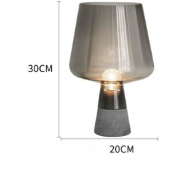 Simple modern cement glass table lamp