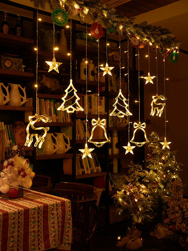 Lámpara decorativa navideña con forma de estrella para el hogar