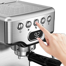 Machine à expresso Geek Chef, machine à expresso 20 bars avec mousseur à lait pour latte, cappuccino, macchiato, pour machine à expresso domestique, réservoir d'eau de 1,8 L, acier inoxydable, interdiction sur Amazon