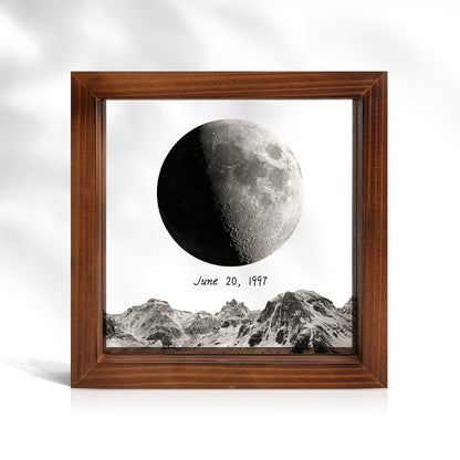 Customized Transparent Moon Frame For Couples On The Day Of Birth