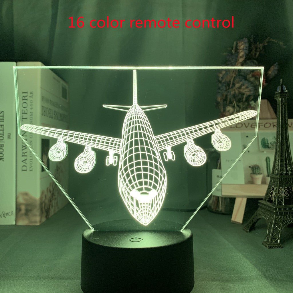 Lampe 3d personnalisée avion hologramme bébé veilleuse Cool nom personnalisation veilleuse pour enfant chambre décor 3d Led veilleuse