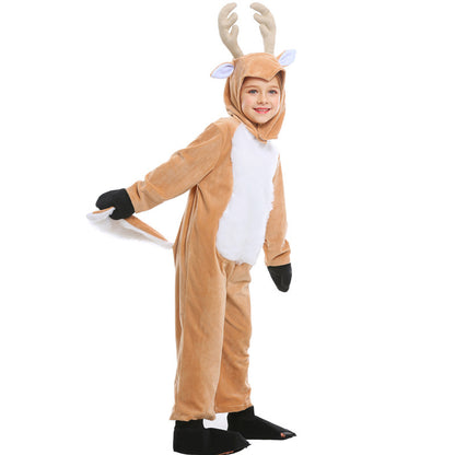 Robe de spectacle pour enfants avec des animaux d'Halloween, des élans, des rennes de Noël