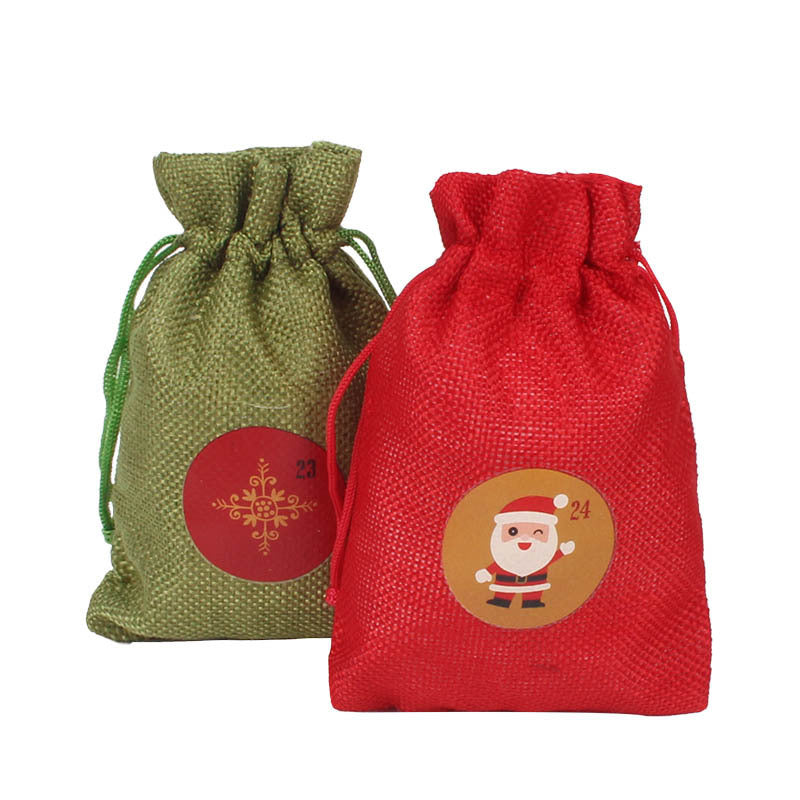 Home Fashion Simple Christmas Gift Bag Pendant Set