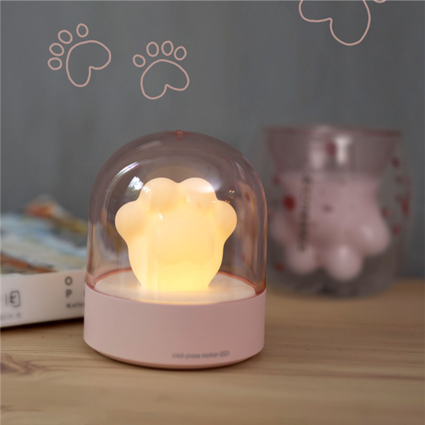 Exquisite Night Light Cat Paw Light USB Charging Music Box Warm Musical Lamp Cats Paw Lamp For Kids Children Gift Desktop Decor