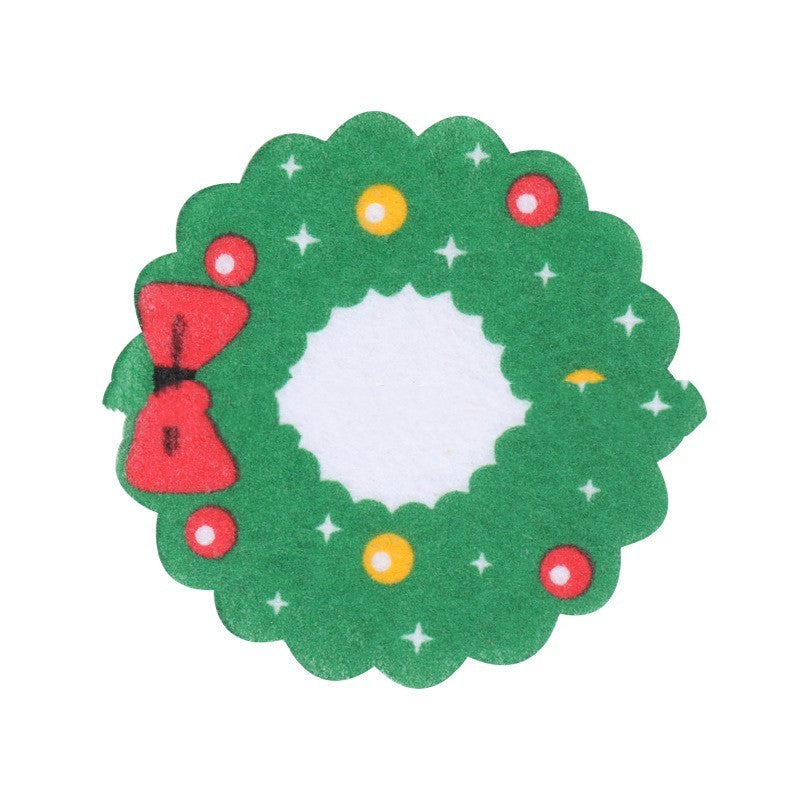 Christmas Decorations Non-woven Fabric Coaster Home