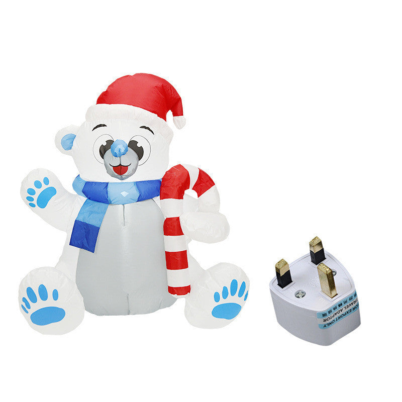 Christmas Inflatable Dog 1.2m Christmas Bear Lighting Decoration