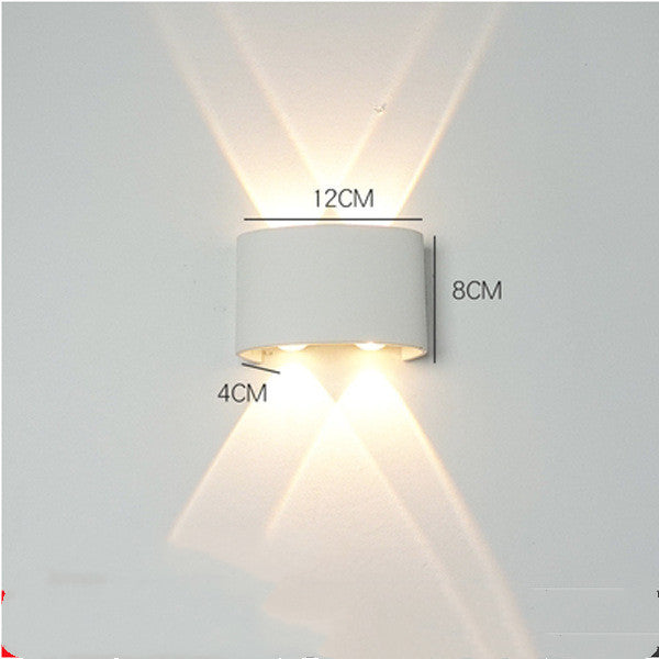 Lámpara de pared Led, lámpara de noche para dormitorio, decoración de jardín, sala de estar, lámpara de pared de fondo, foco impermeable para exteriores