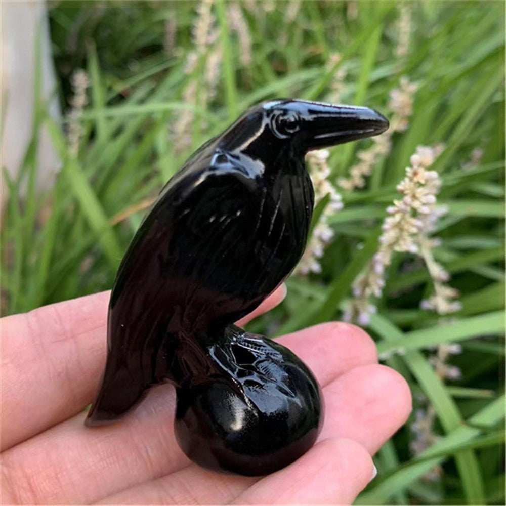 Artisanat en pierre semi-précieuse sculptée en obsidienne naturelle