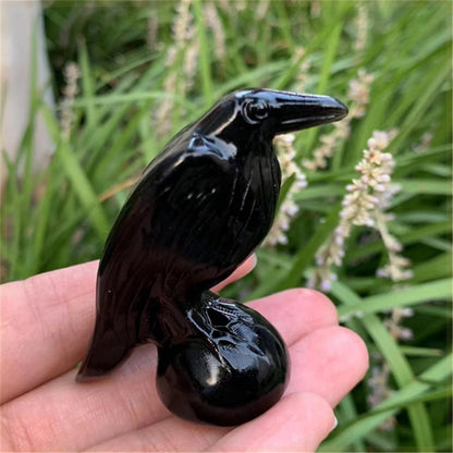 Artisanat en pierre semi-précieuse sculptée en obsidienne naturelle